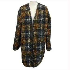 Ava & Viv rust plaid cardigan coat size 1X